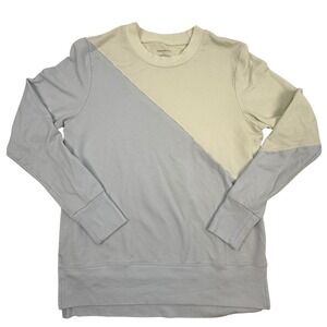 SUMMERSALT Sweatshirt Colorblock Diagonal Crew Neck Long Sleeve Women's Size S